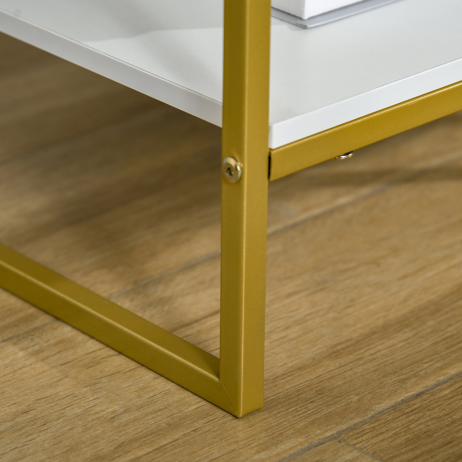Modern Bedside Table Side Table Shelf Drawer | Set of 1 | White
