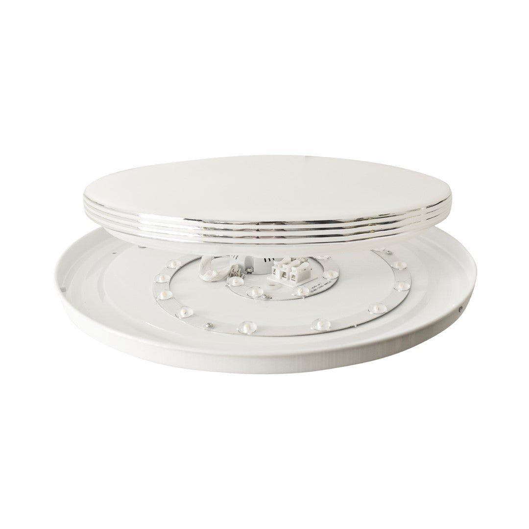 Bravo Led Ceiling Or Wall Lamp Stylish And Durable Ip44 Suitable For Kitchens Bathrooms Or Outdoor Settings | 39cm | White