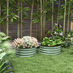 Set Of 2 Raised Garden Bed Metal | Green
