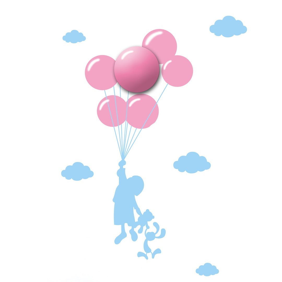 Ballons Led Childrens Lamp Charming Fun Night Light Ultra Low Consumption 0.6w Colourful Wall Decals Create A 3d Effect