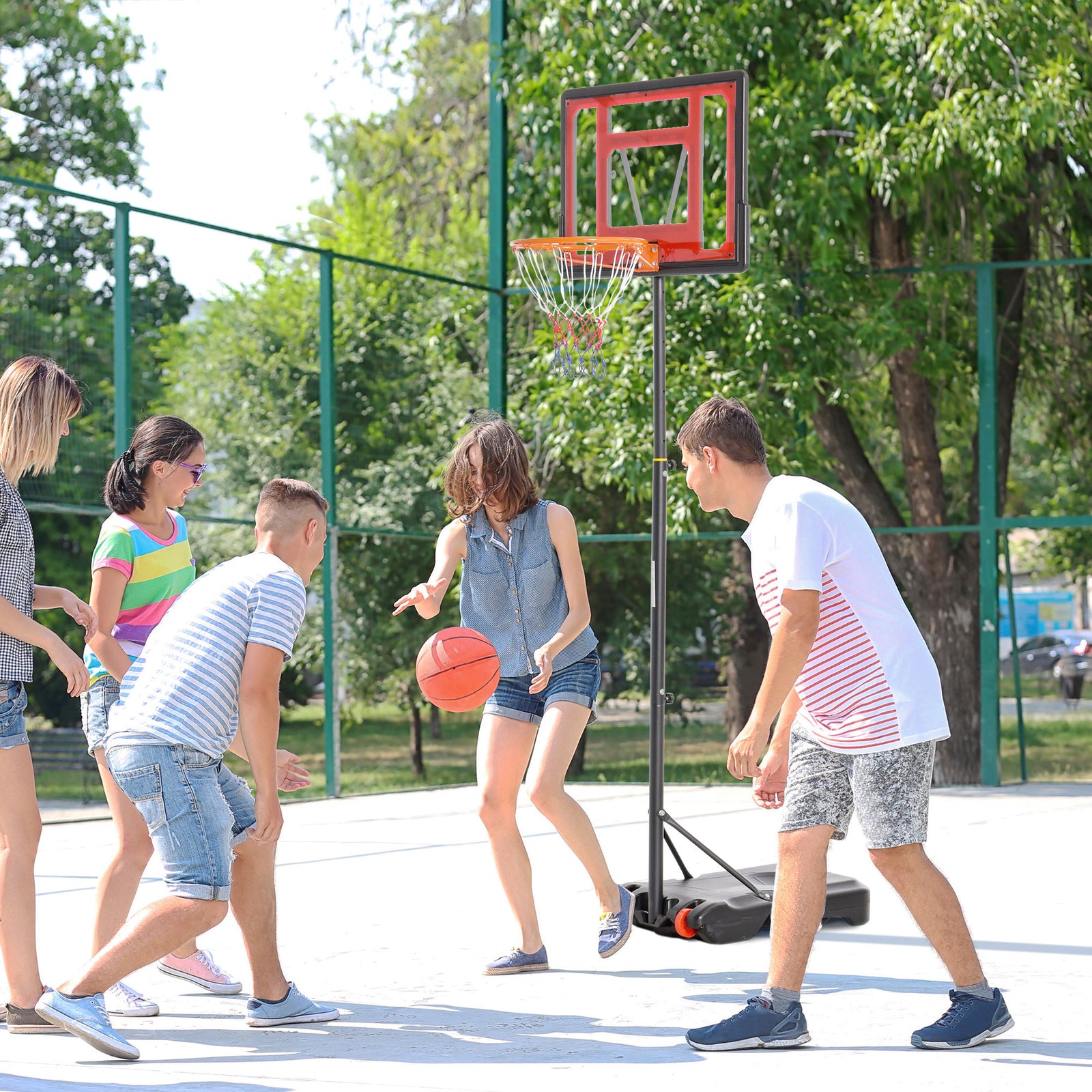 Adjustable Portable Basketball Stand 160-210cm | Black