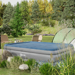 King Size Air Bed With Built-in Pump | Blue