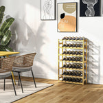 Wooden Wine Rack, 42 Bottles, 7 Tiers
