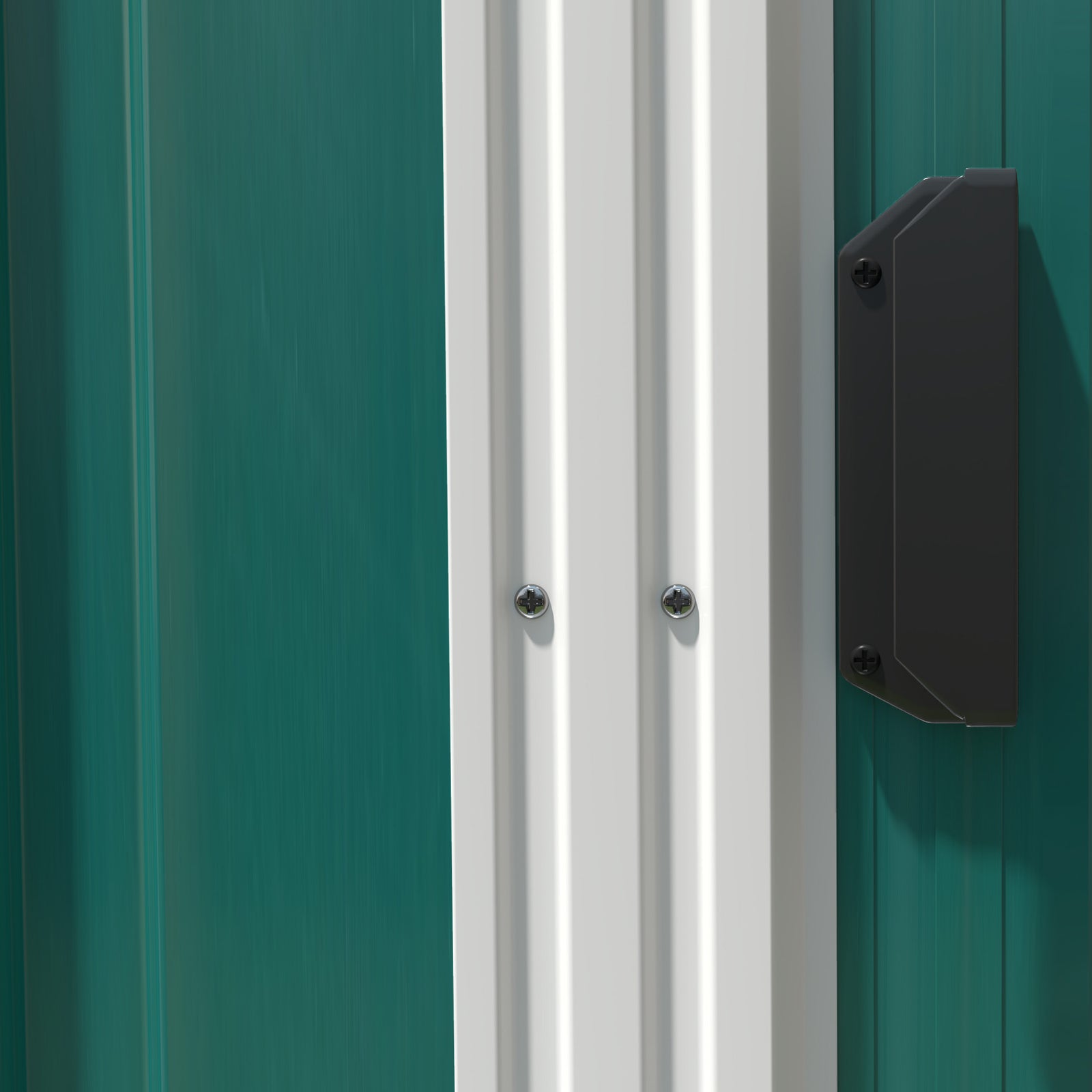 Outsunny 7x5ft Garden Shed With Foundation, Sliding Doors, Vents