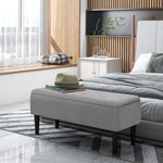 Modern Ottoman Box With Wooden Legs | One Size