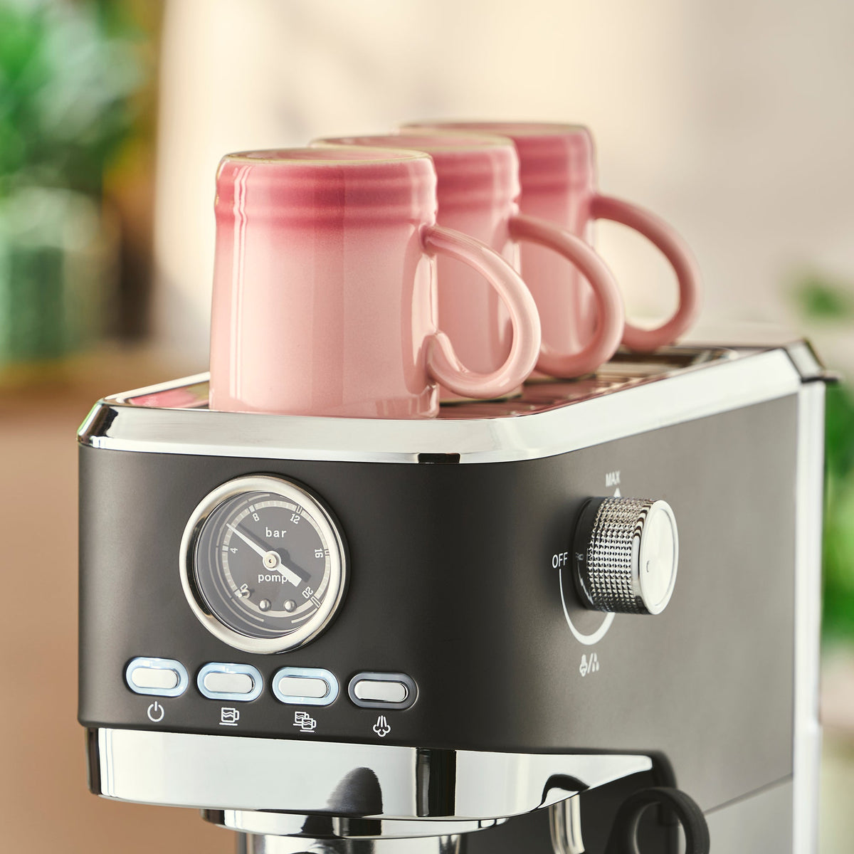 20 Bar Espresso Coffee Machine With Steam Wand | Black