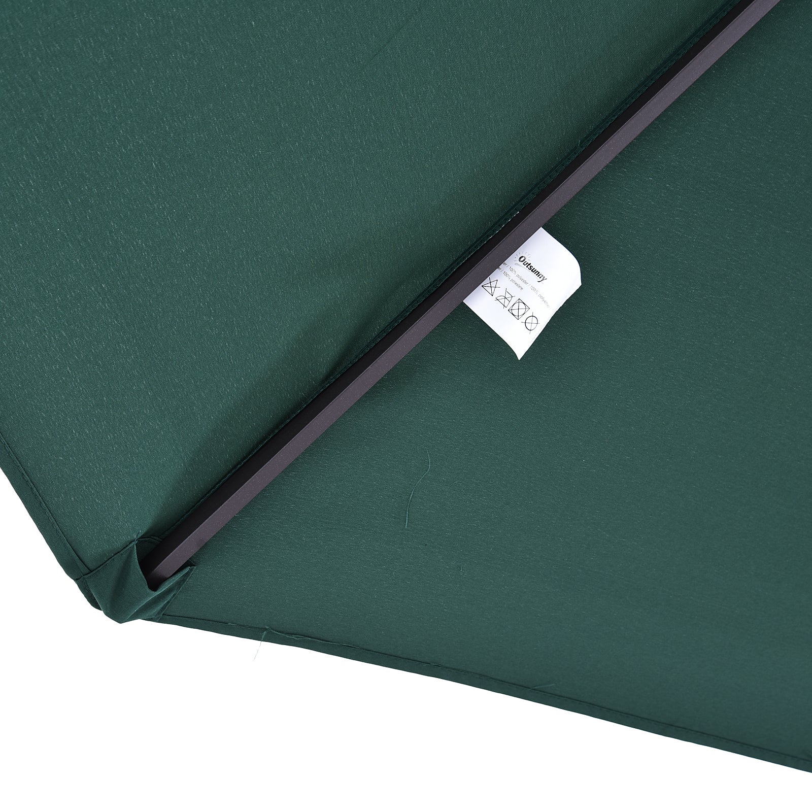 4.6m Double-sided Sun Umbrella W/ Base | Dark Green