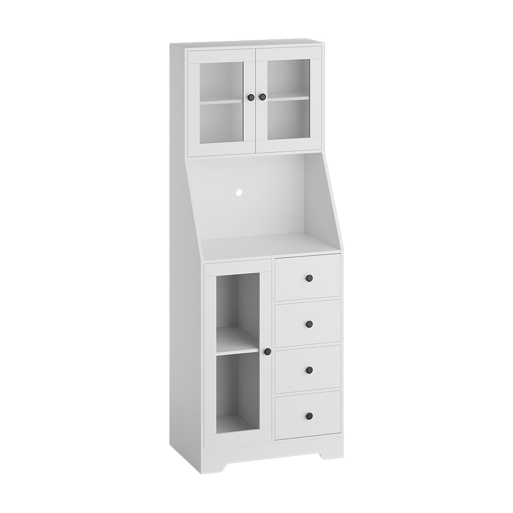 Kitchen Pantry Storage Cabinet Sideboard | Black