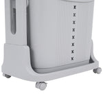 3/4 Tier Storage Rack Laundry Basket With Wheels | Small | Grey