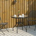 Outdoor Round Dining Table W/ Parasol Hole