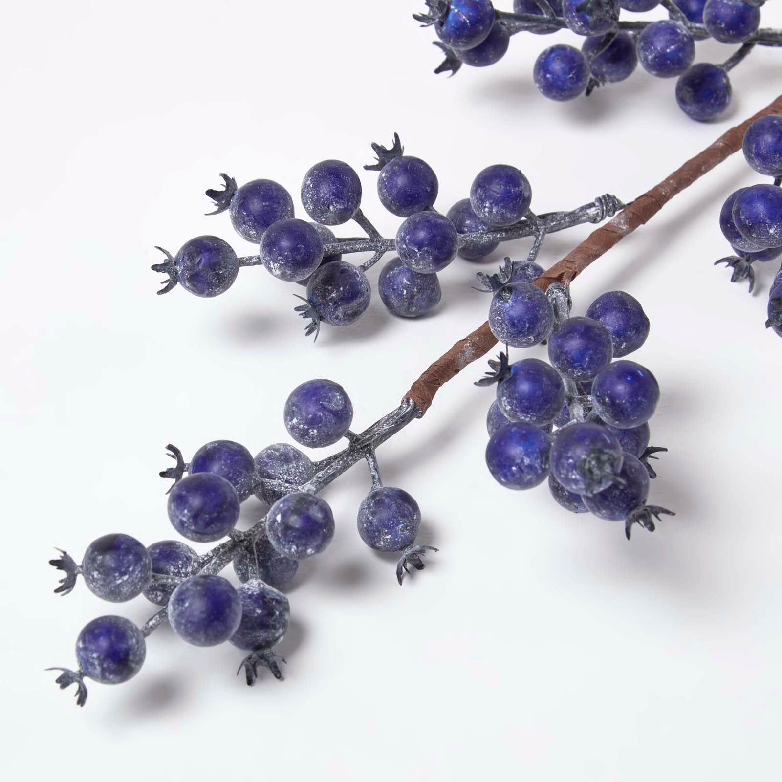 Artificial Small Blueberry Stem, 58 Cm