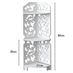 3 Tiers Corner Storage Rack Cabinet Shelf Storage For Bedroom Bathroom White