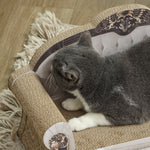 Cat Scratching Board With Organic Catnip For Indoor Cats, Brown