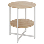 Small Round Coffee Table With 2 Tier | Natural