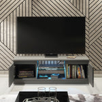 Aura Tv Unit 120cm With Led Lights | Large-Medium | Dark Grey