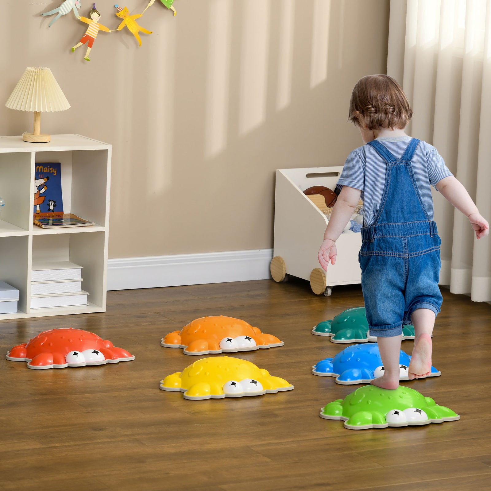 Kids Crab Stepping Stones, 6/9pcs River Stones For Indoors, Outdoors | Small | Multi Colour