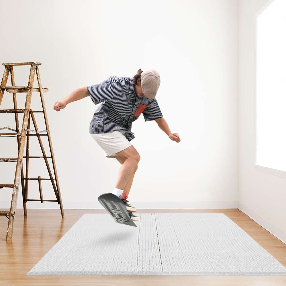 Snowboard Training Mat Set For Off Snow Practice | Set of 1 | White