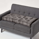 Faux Suede 2 Seater Booster Cushion | 50cm x 100cm | Grey
