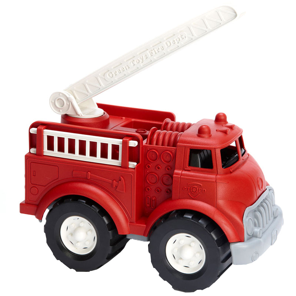 Green Toys Fire Truck With Rotating Ladders, Made From Recycled Plastic