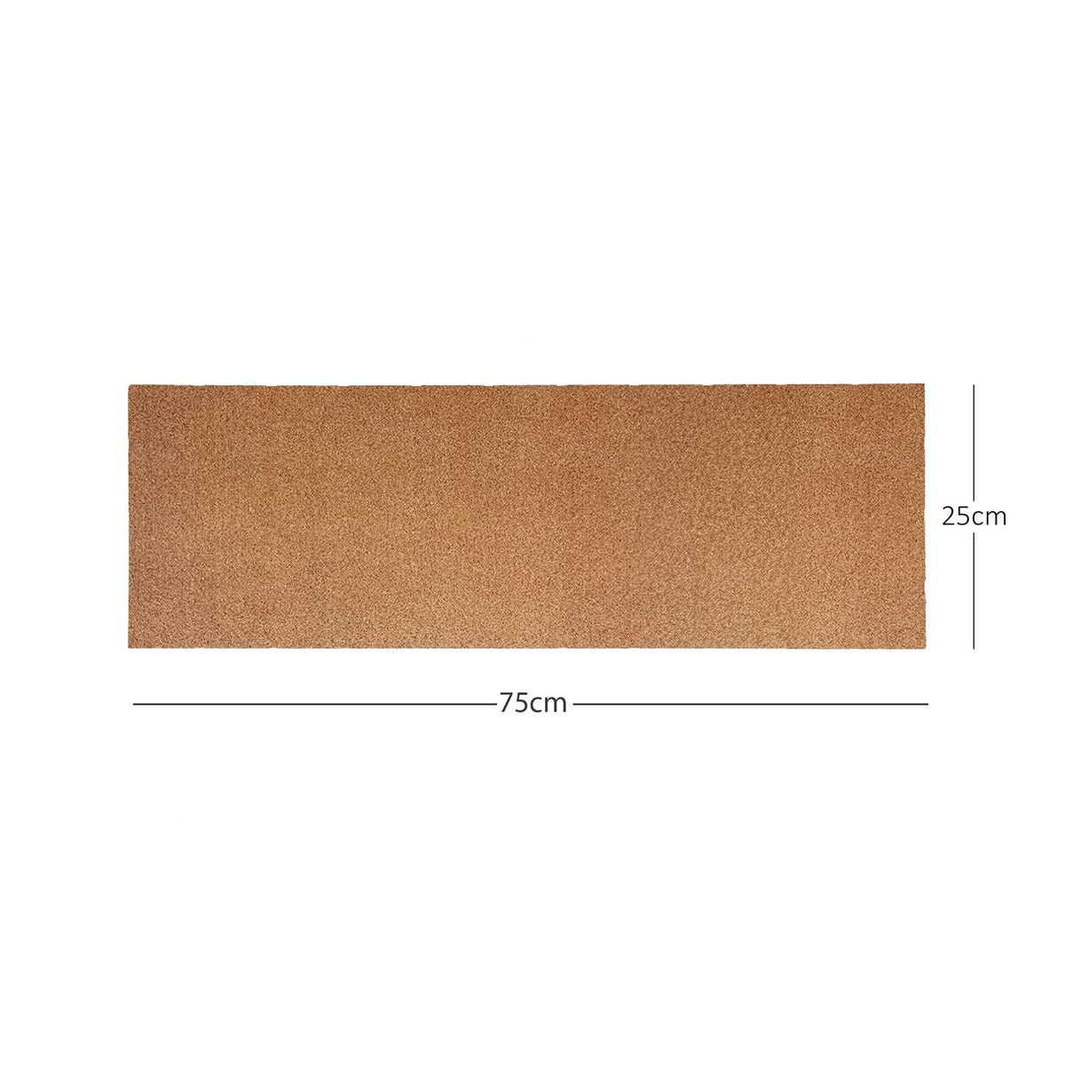 Non-shed Synthetic Coir Step Mat 75cm X 25cm | Set of 2 | Brown