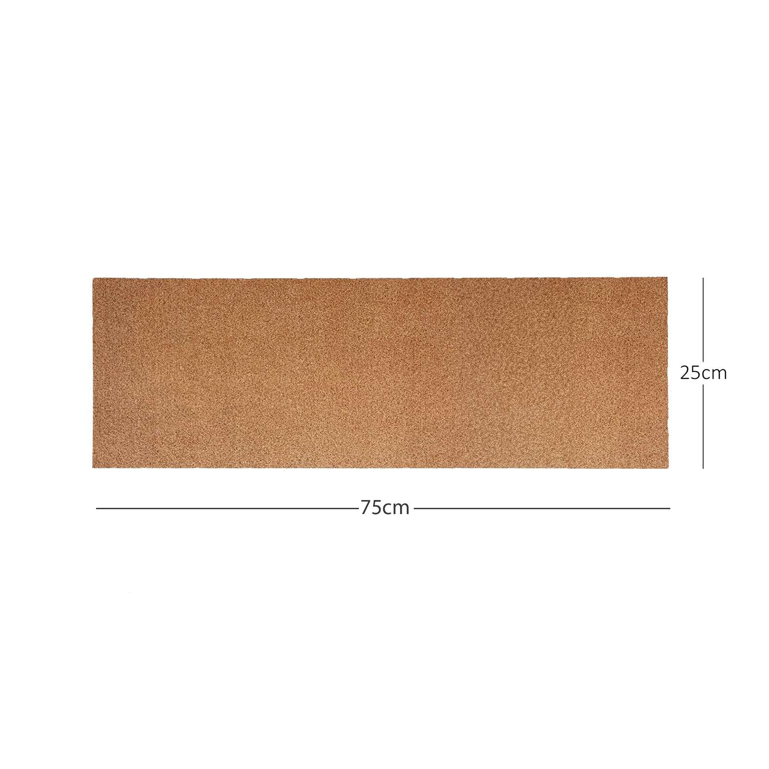 Non-shed Synthetic Coir Step Mat 75cm X 25cm | Set-of-1 | Brown