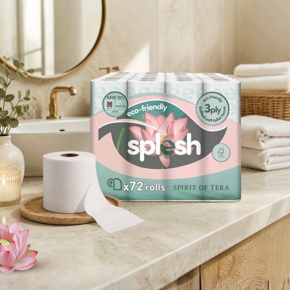 Toilet Roll, Spirits Of Terra – Quilted Soft 3-ply Tissue | Set of 72 | White