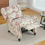 Fabric Upholstered Sofa Pushback Reclining Chair Armchair