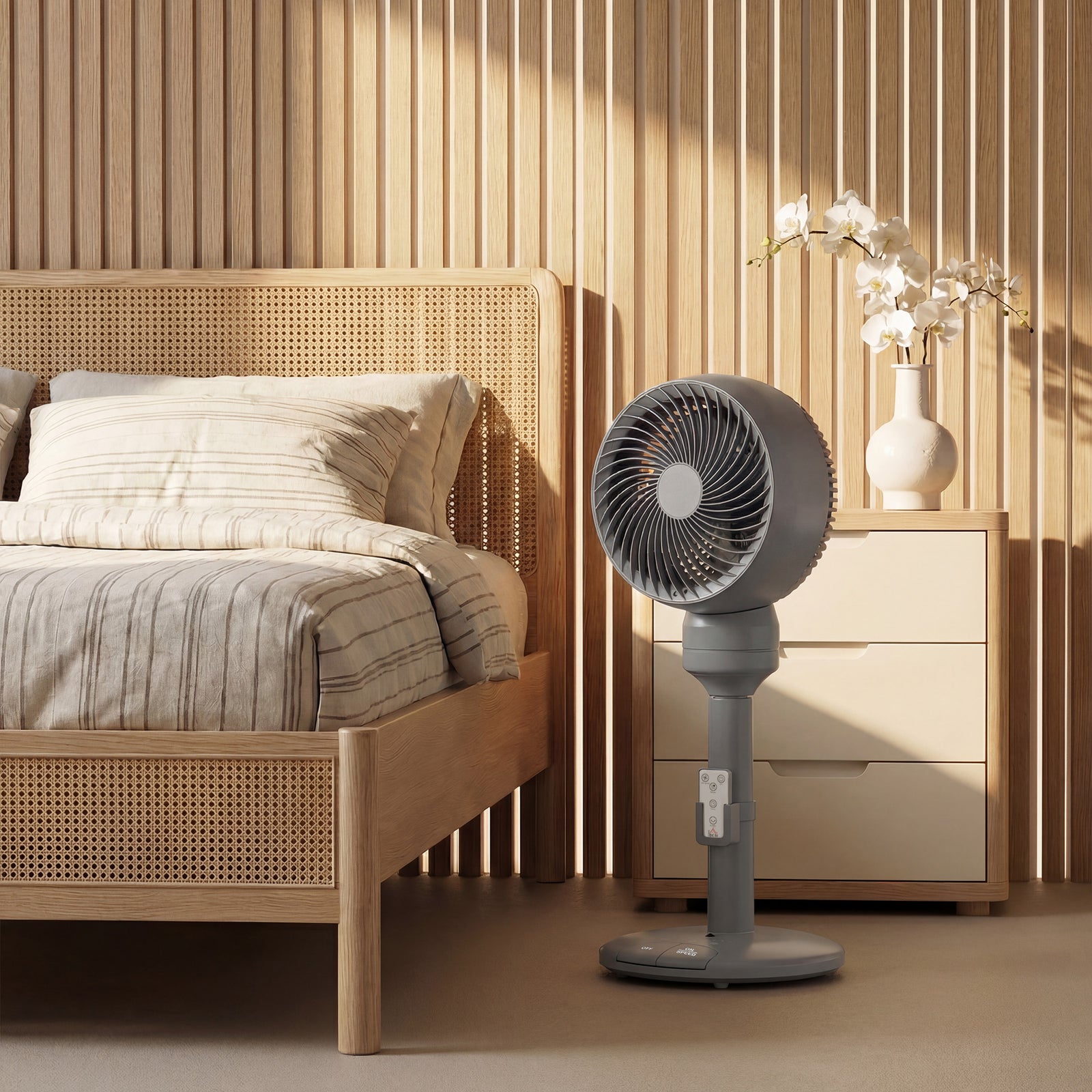 9" Pedestal Cooling Fan With Adjustable Speed And Mode | Grey