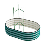 Galvanized Metal Raised Garden Bed – Elevated Planter Box With Safety Edging, Green, 120cm/160cm W X 80cm D X 30cm H | Small | Green
