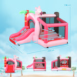 AIYAPLAY Kids Inflatable Bounce House With Blower For Indoor Outdoor, Pink