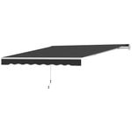 2.5x2m Garden Patio Manual Awning | Black