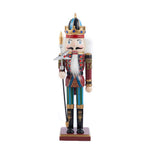 Wooden Nutcracker Soldier Figurine Christmas Ornament With Spear
