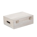 30cm White Wash Wooden Box