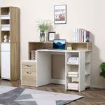 Multi-storage & Workstation Desk Table Storage Shelves Home | White