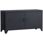 Industrial Tv Cabinet Stand Media Storage Black