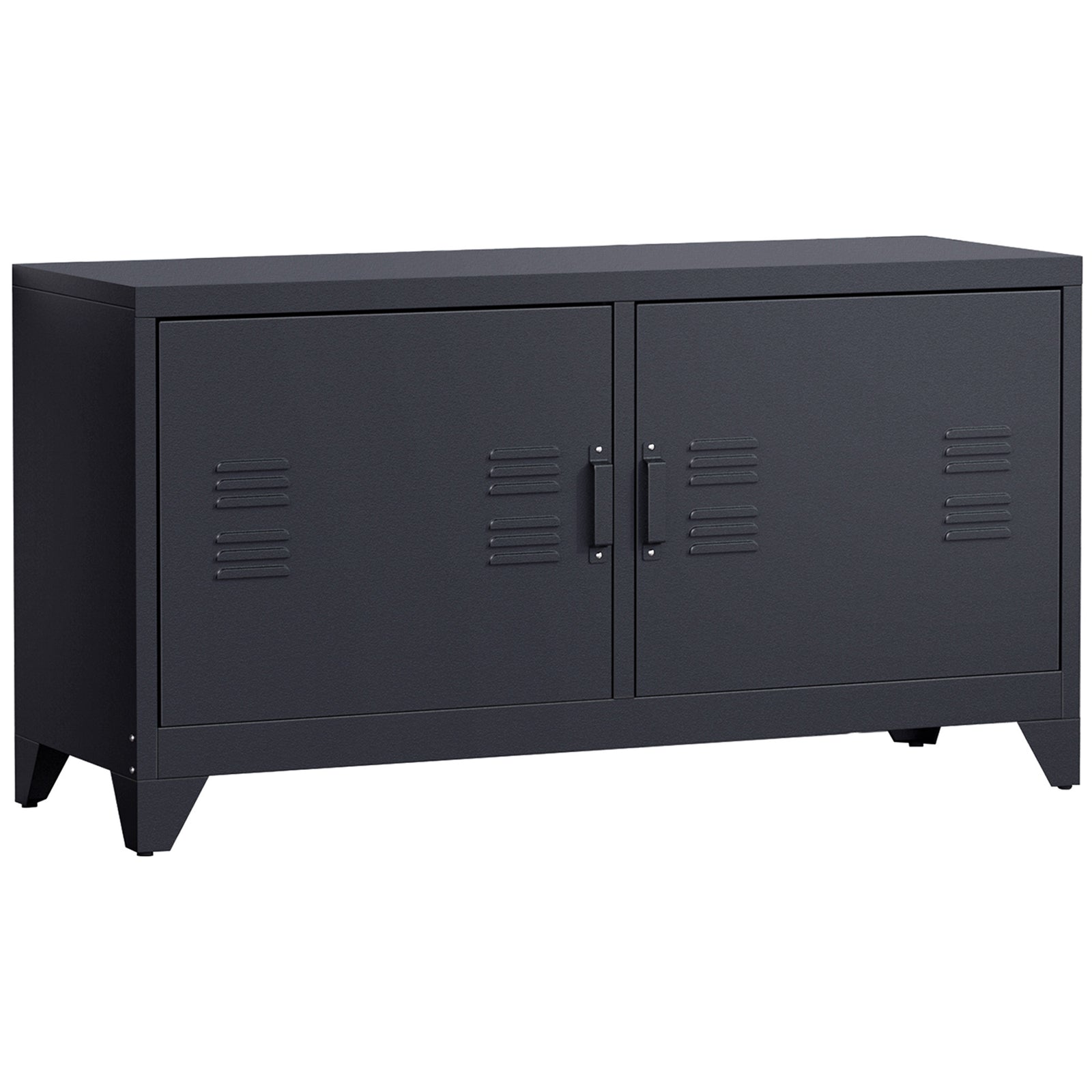 Industrial Tv Cabinet Stand Media Storage Black