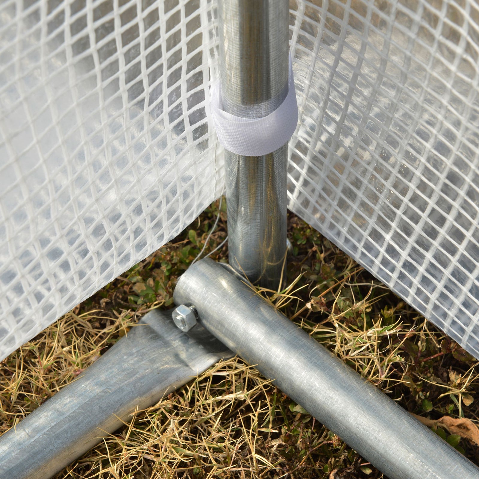 6x3x2m Polytunnel Greenhouse W/ Steel Frame | White
