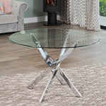Novara 120cm Round Glass Dining Table