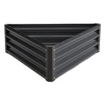 Breeins Triangular Galvanized Steel Raised Garden Bed Planter for Vegetables & Flowers