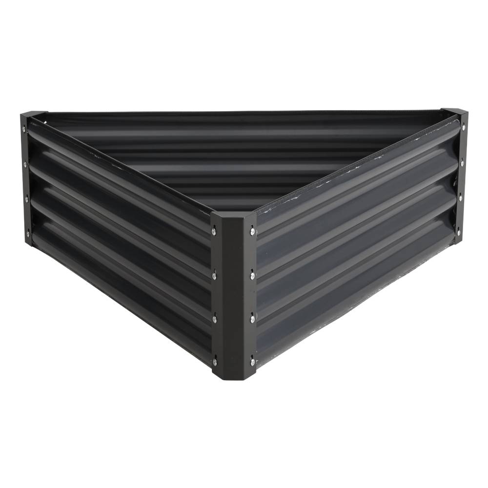Breeins Triangular Galvanized Steel Raised Garden Bed Planter for Vegetables & Flowers