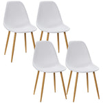 Modern Armless Dining Chairs, Set Of 4 | White