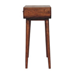 Solid Wood Mini Honey Caramel Dressing Table With Foldable Mirror