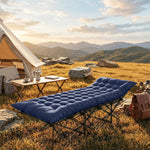 Outsunny Sleeping Mat, Foldable Camping Pad With Elastic Straps