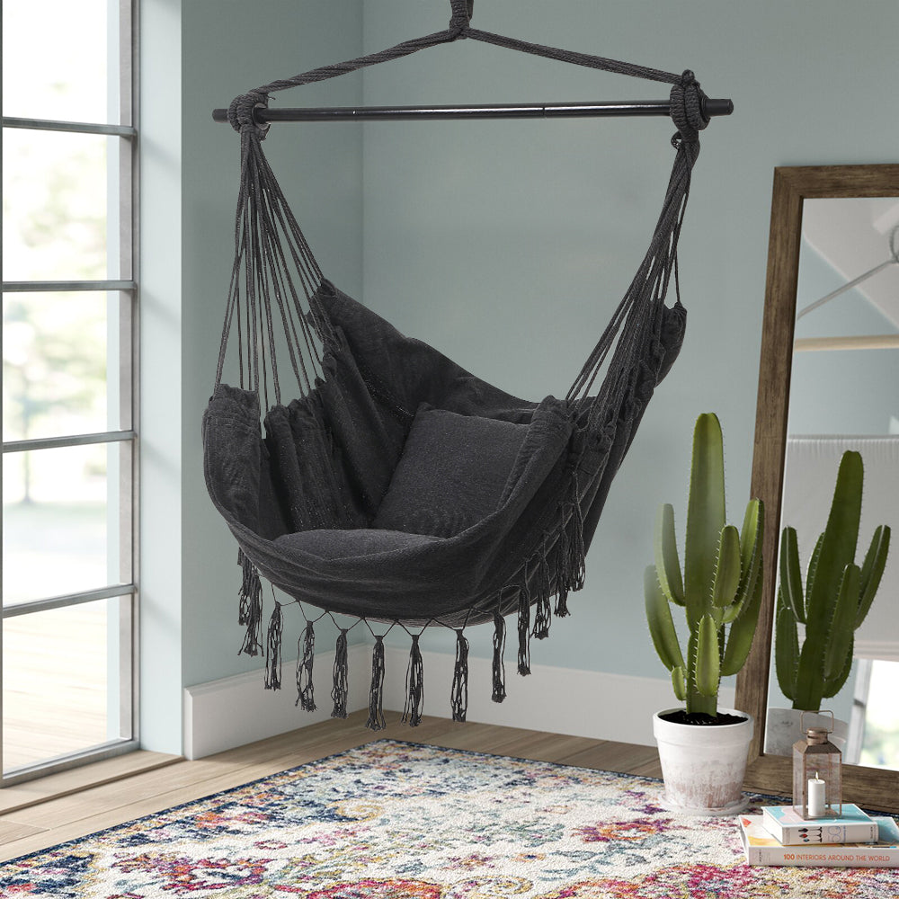 Living and Home Garden Hanging Canvas Hammock Swing Chair