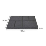 Reversable Garden Stepping Stones Decking Paver 40x40cm | Set of 2 | Dark Grey
