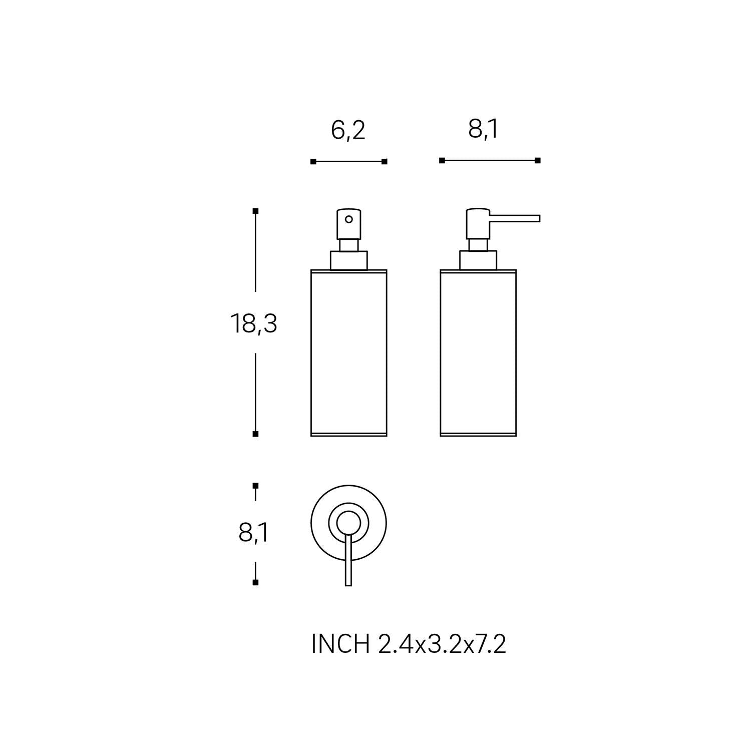 Soap Dispenser, 240 Ml Capacity, Gold, Architect S+ Collection