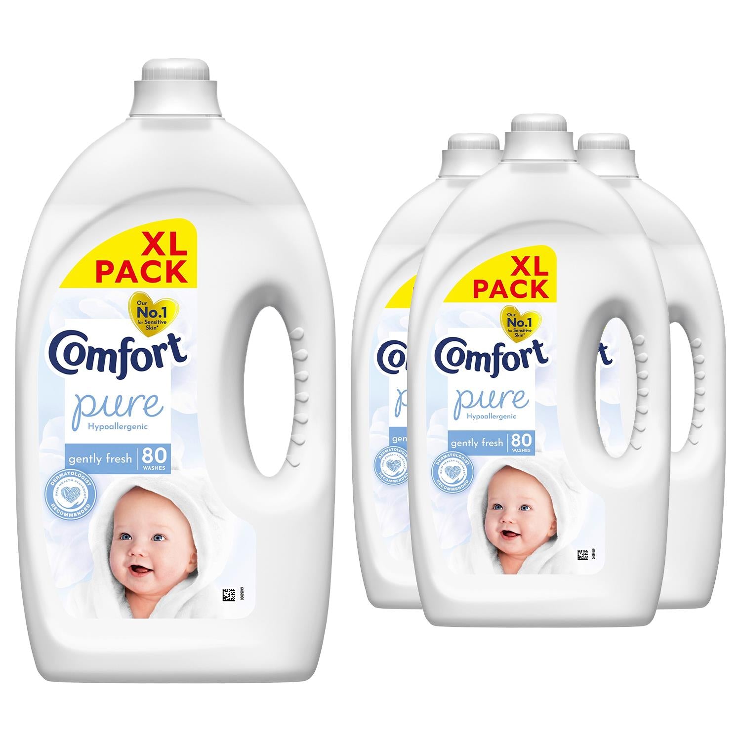Fabric Conditioner Pure, 4 Pack Of 80 Washes, 2.4 L