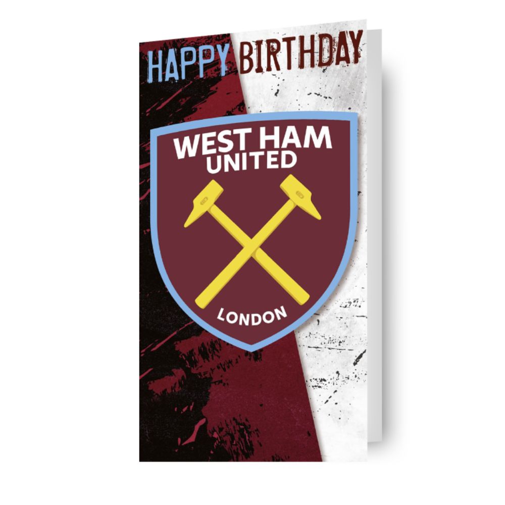 West Ham United FC Birthday Card Official Product