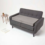 Cotton Orthopaedic Foam 2 Seater Booster Cushion | 50cm x 100cm | Charcoal Grey