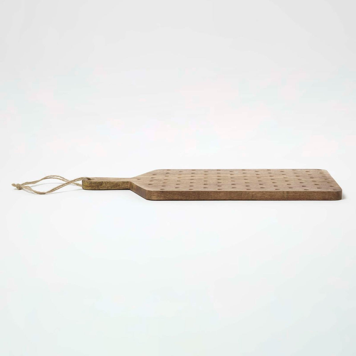 HOMESCAPES Etched Heart Mango Wood Chopping Board